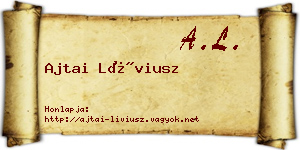 Ajtai Líviusz névjegykártya
